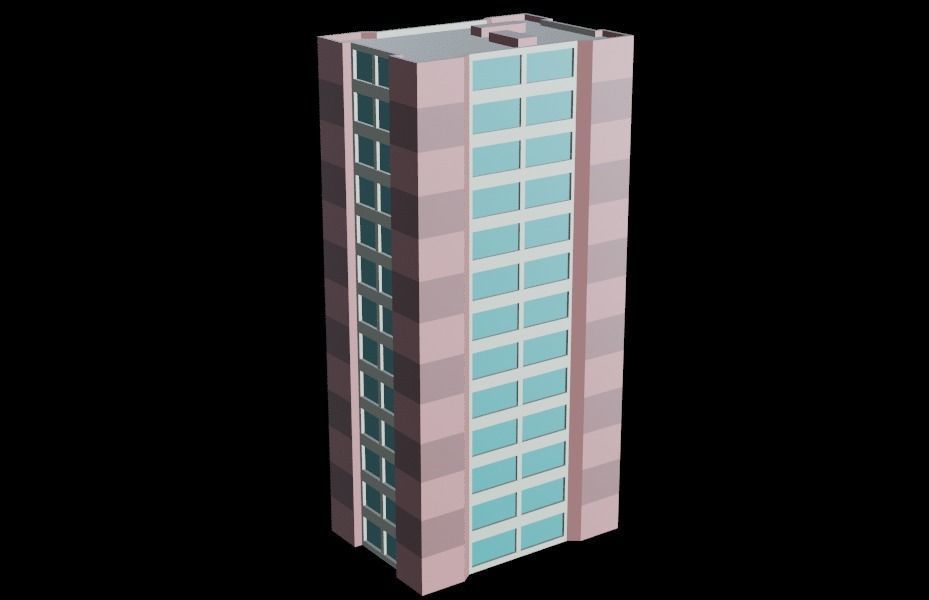 Stylized Building Pack - Mobile Game Asset Free low-poly 3D model_13