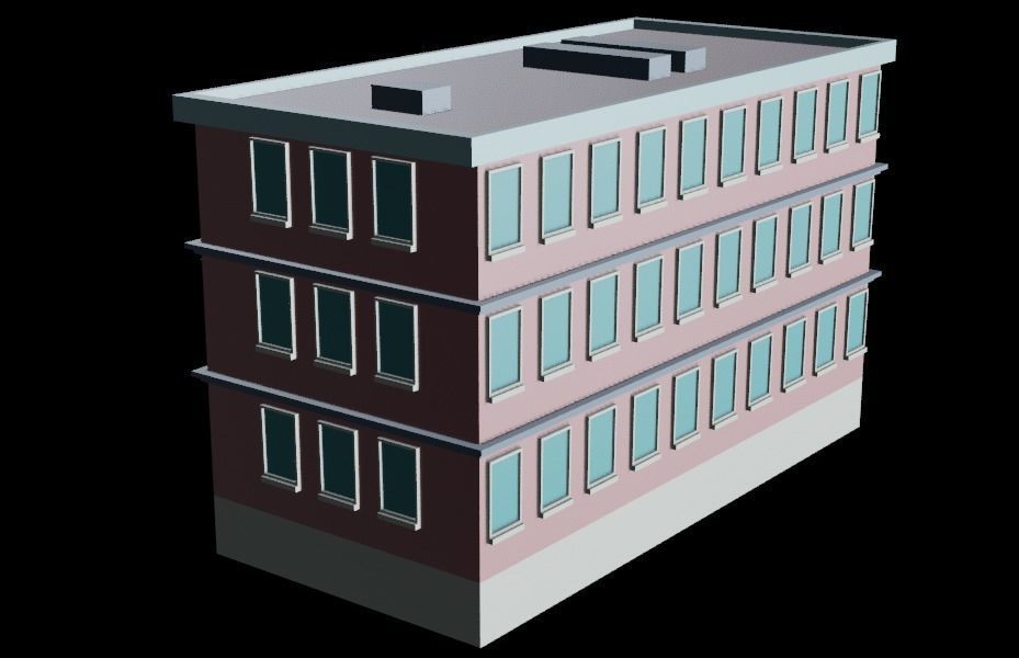 Stylized Building Pack - Mobile Game Asset Free low-poly 3D model_2