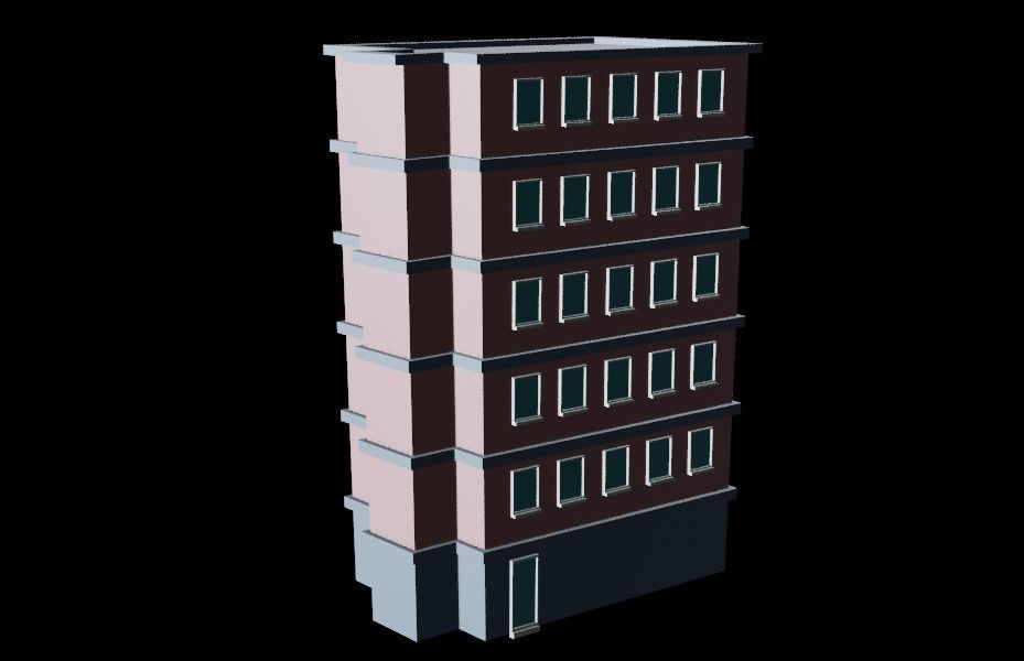 Stylized Building Pack - Mobile Game Asset Free low-poly 3D model_15