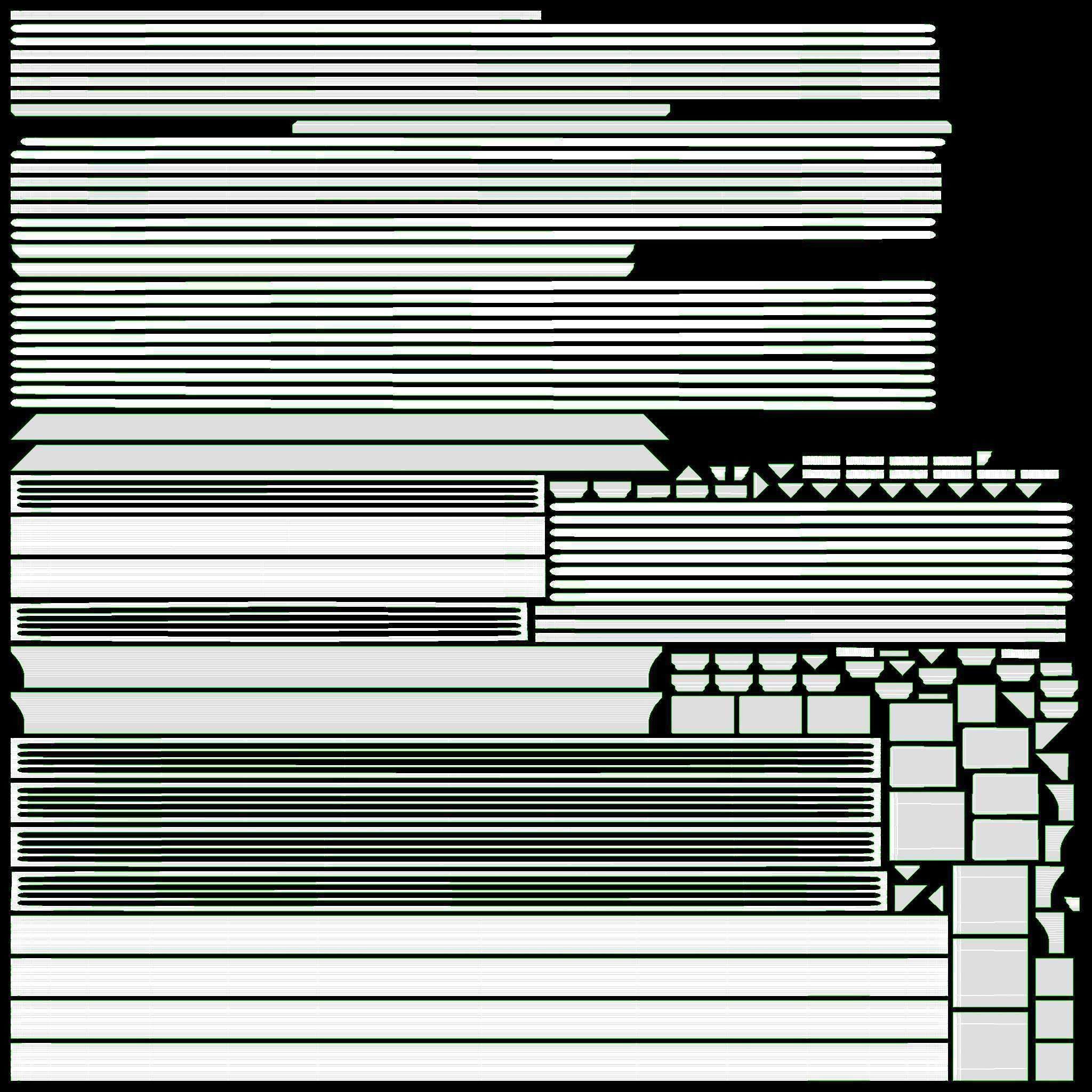 Door classic with glass double 02 3D model_8