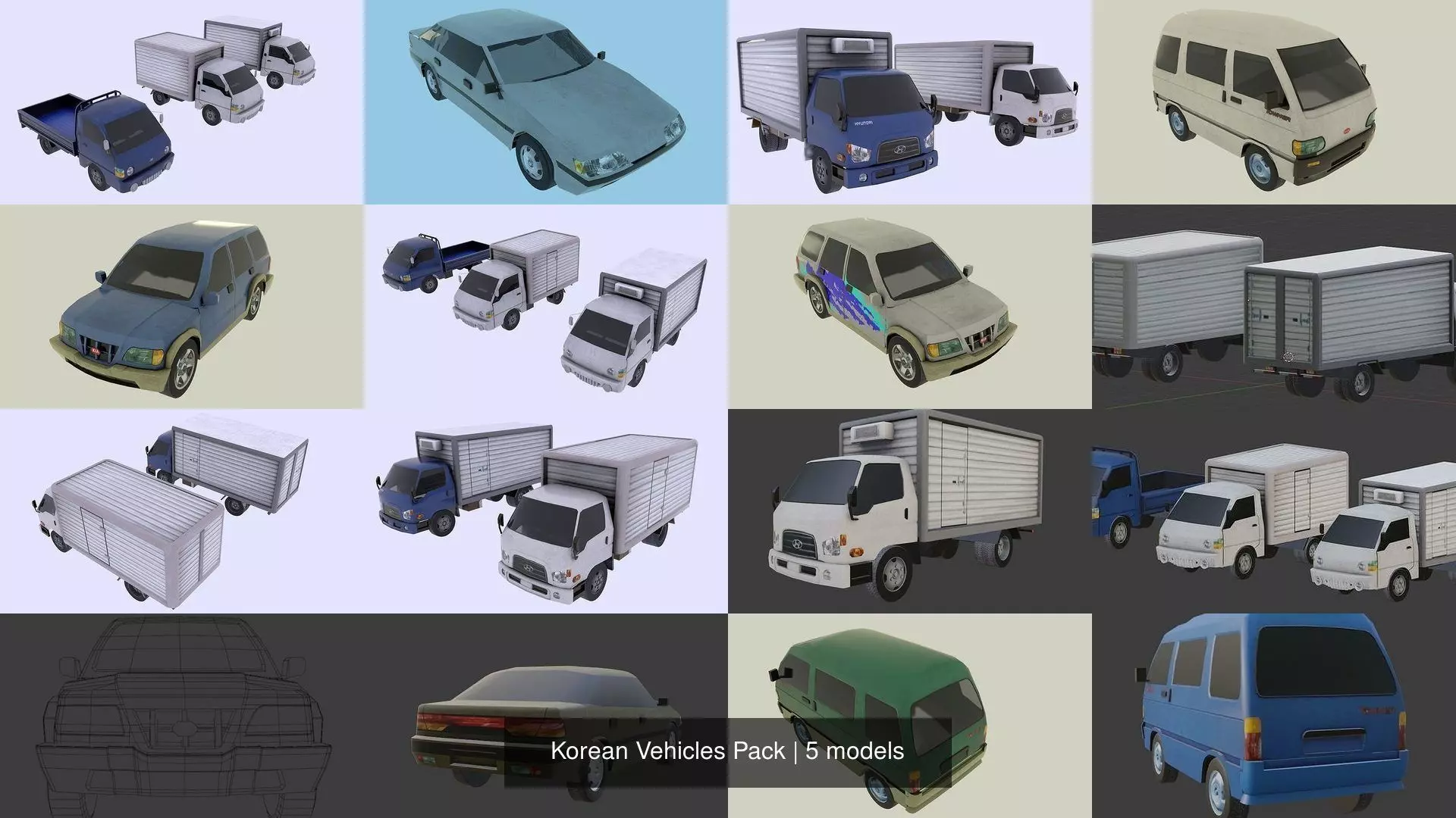 Korean Vehicles Pack 3D Model Collection_0