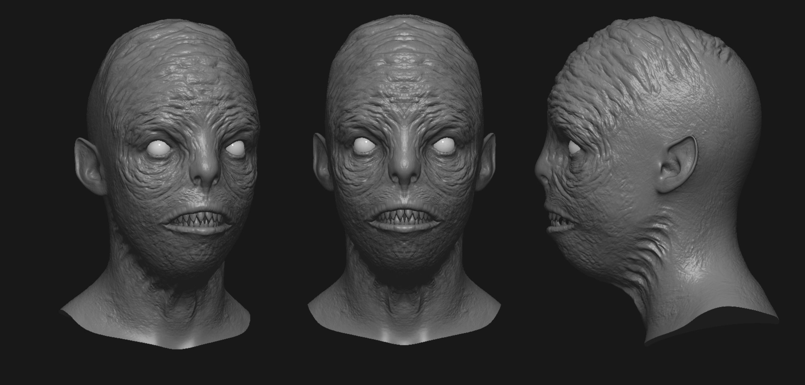 Creature heads  3D model_14