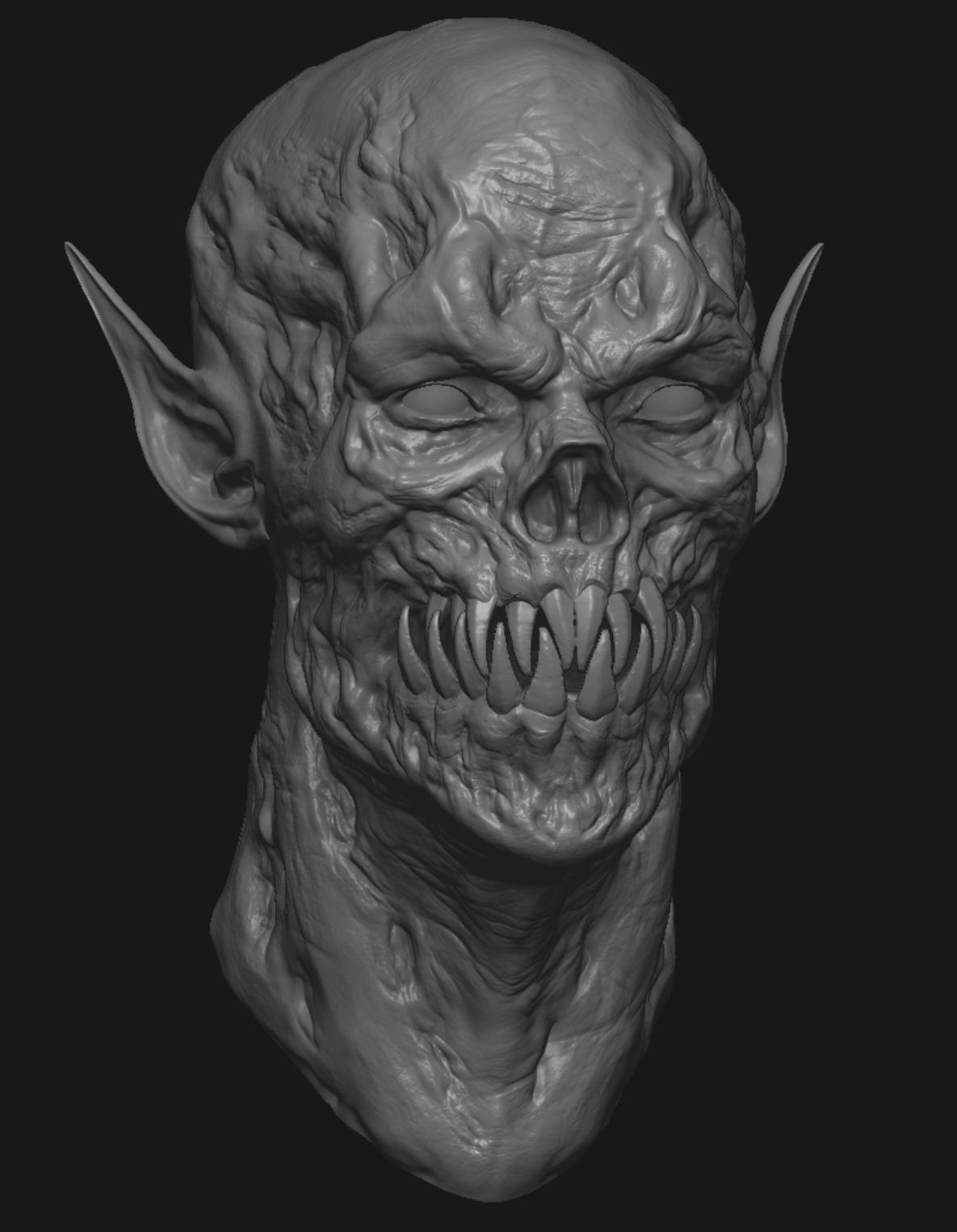 Creature heads  3D model_4