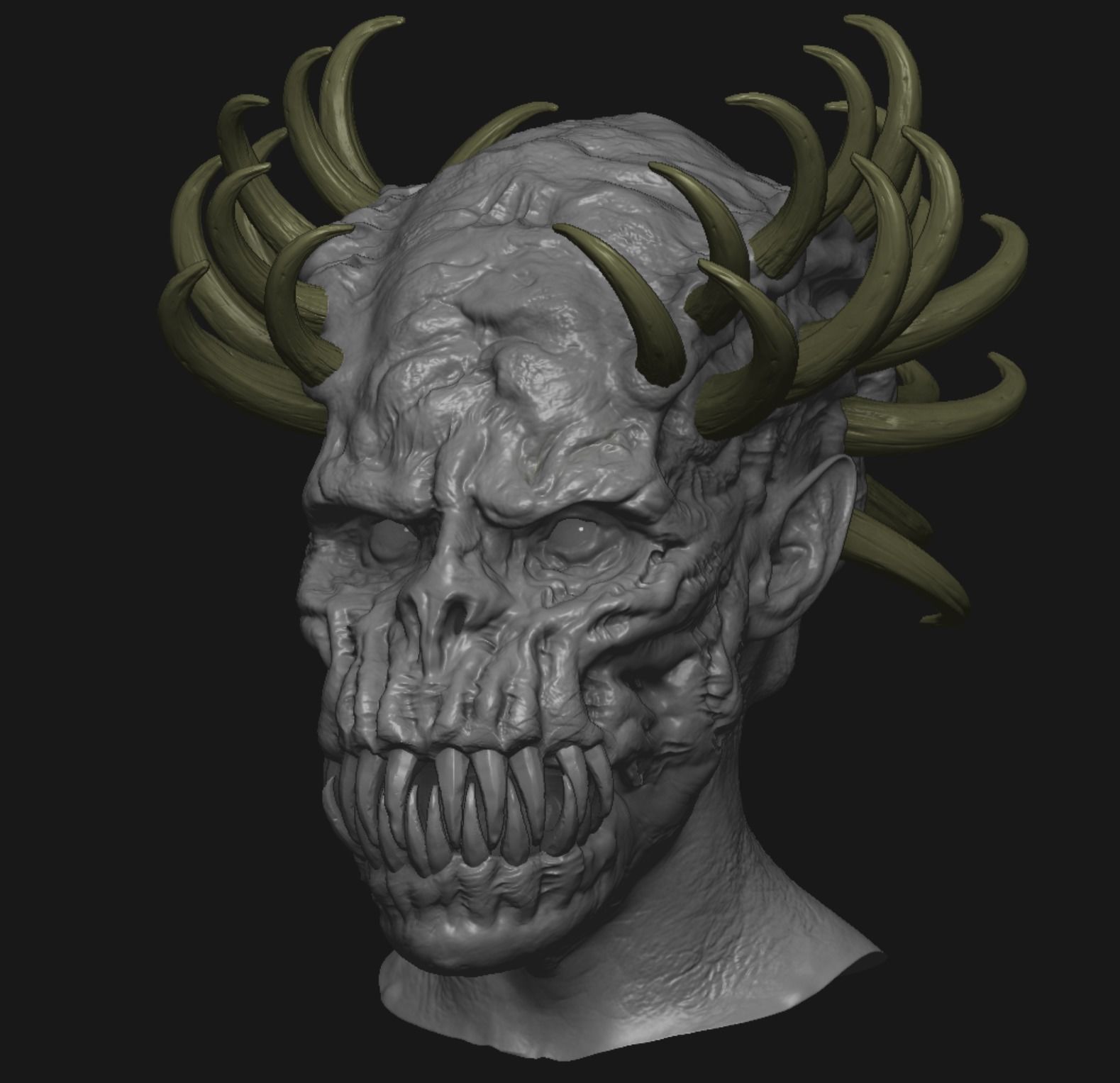 Creature heads  3D model_10