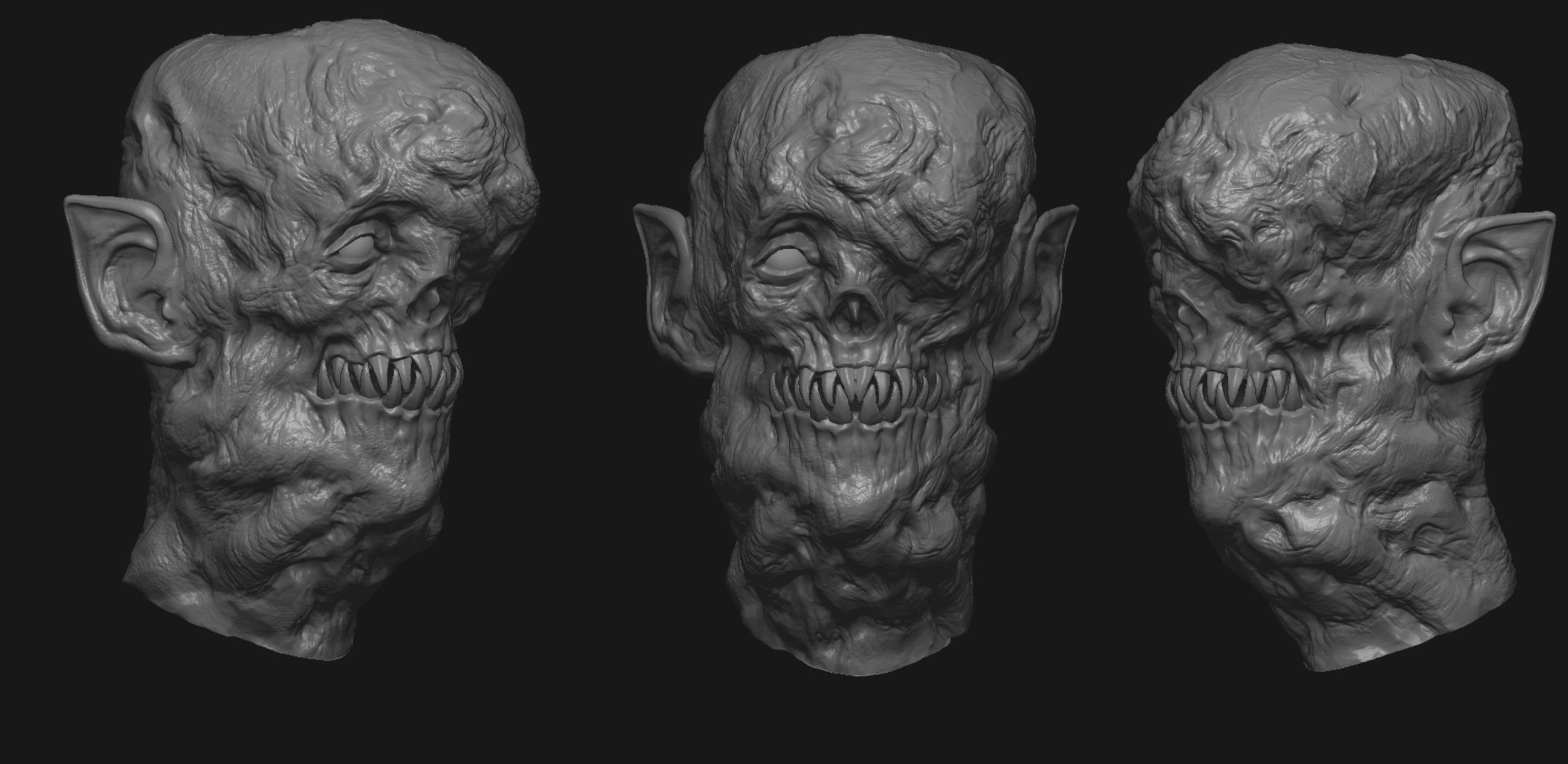 Creature heads  3D model_5