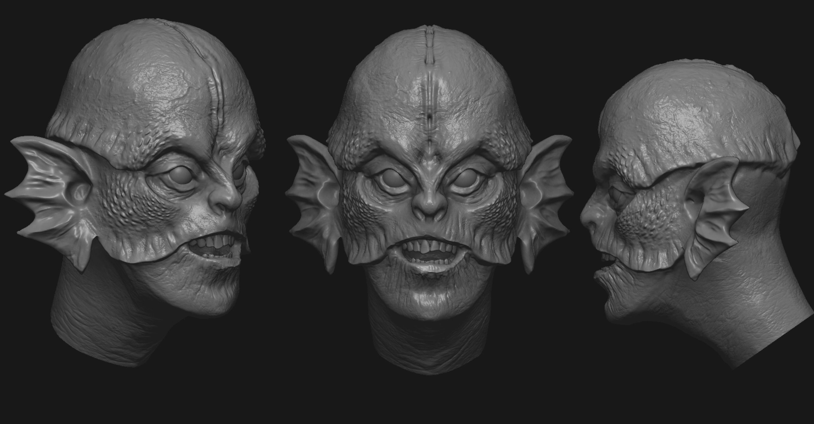 Creature heads  3D model_21
