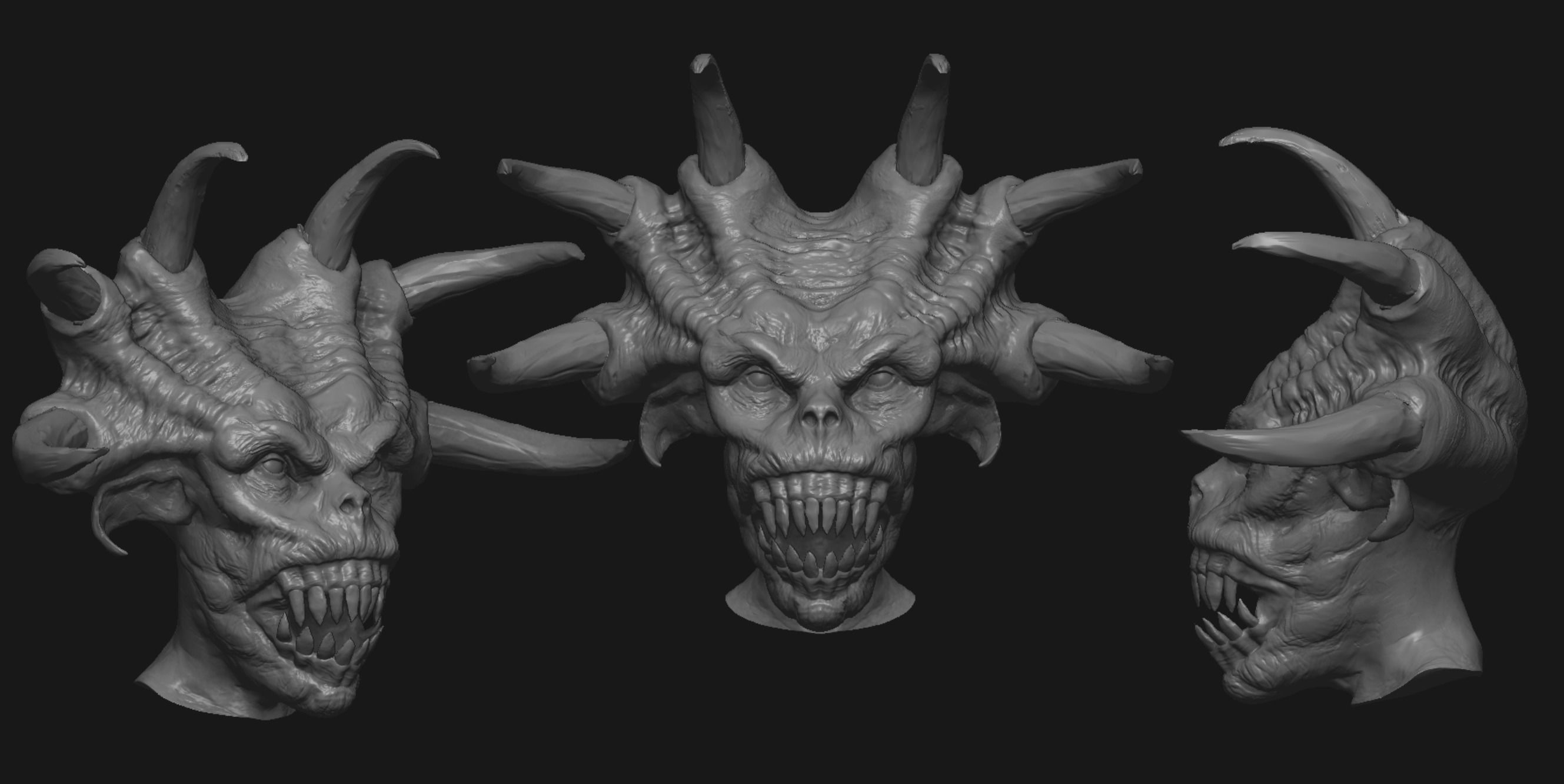 Creature heads  3D model_15