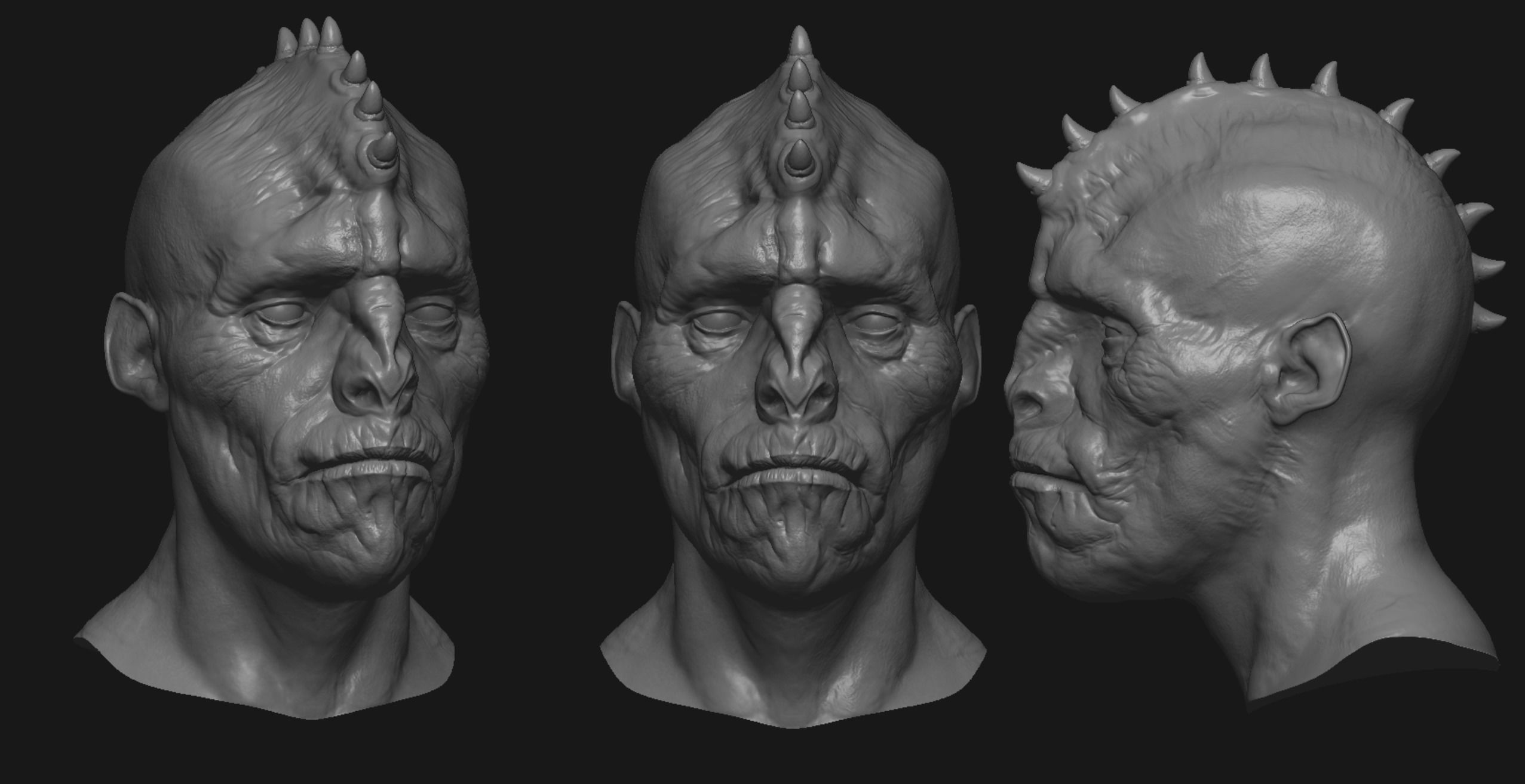 Creature heads  3D model_11