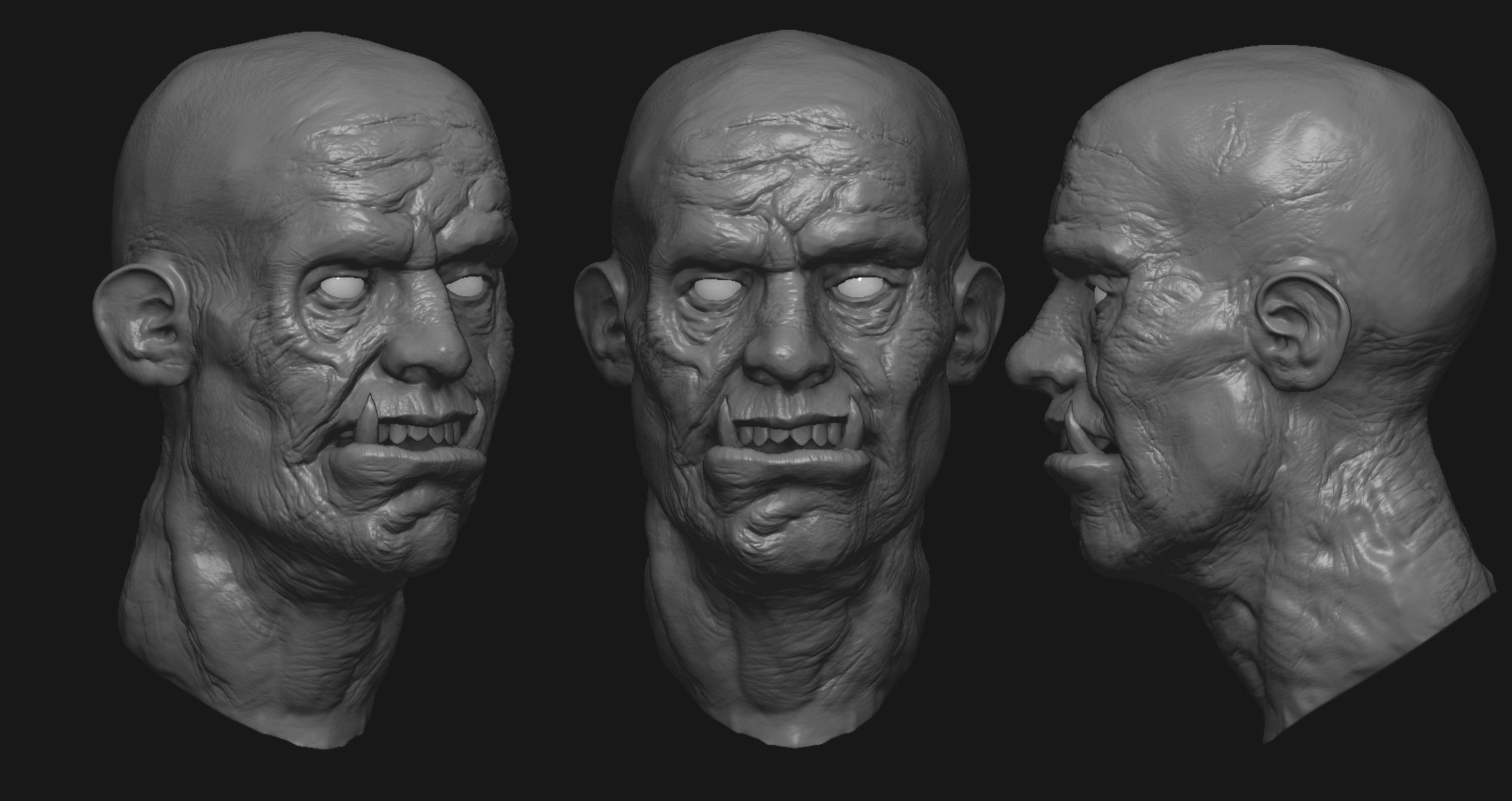 Creature heads  3D model_7