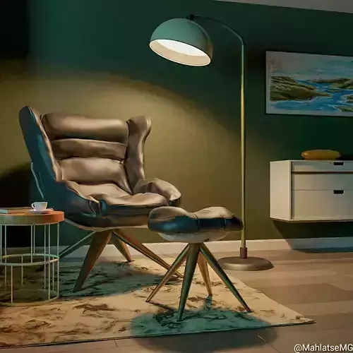 Cozzy leather chair Free 3D model