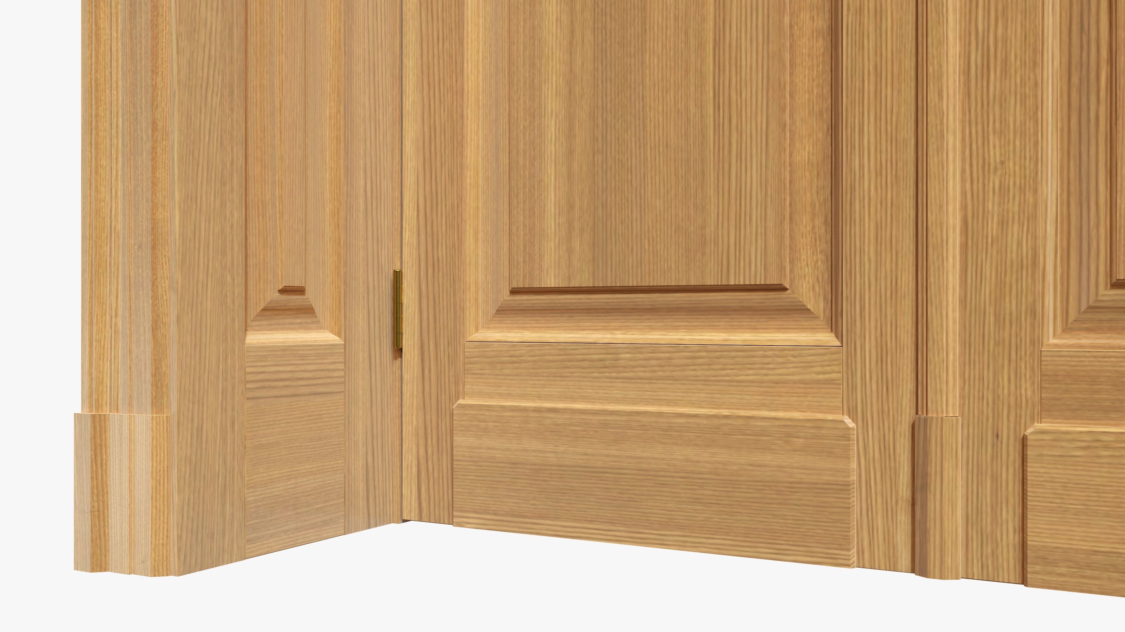 Door classic with portal 01 double 3D model_5