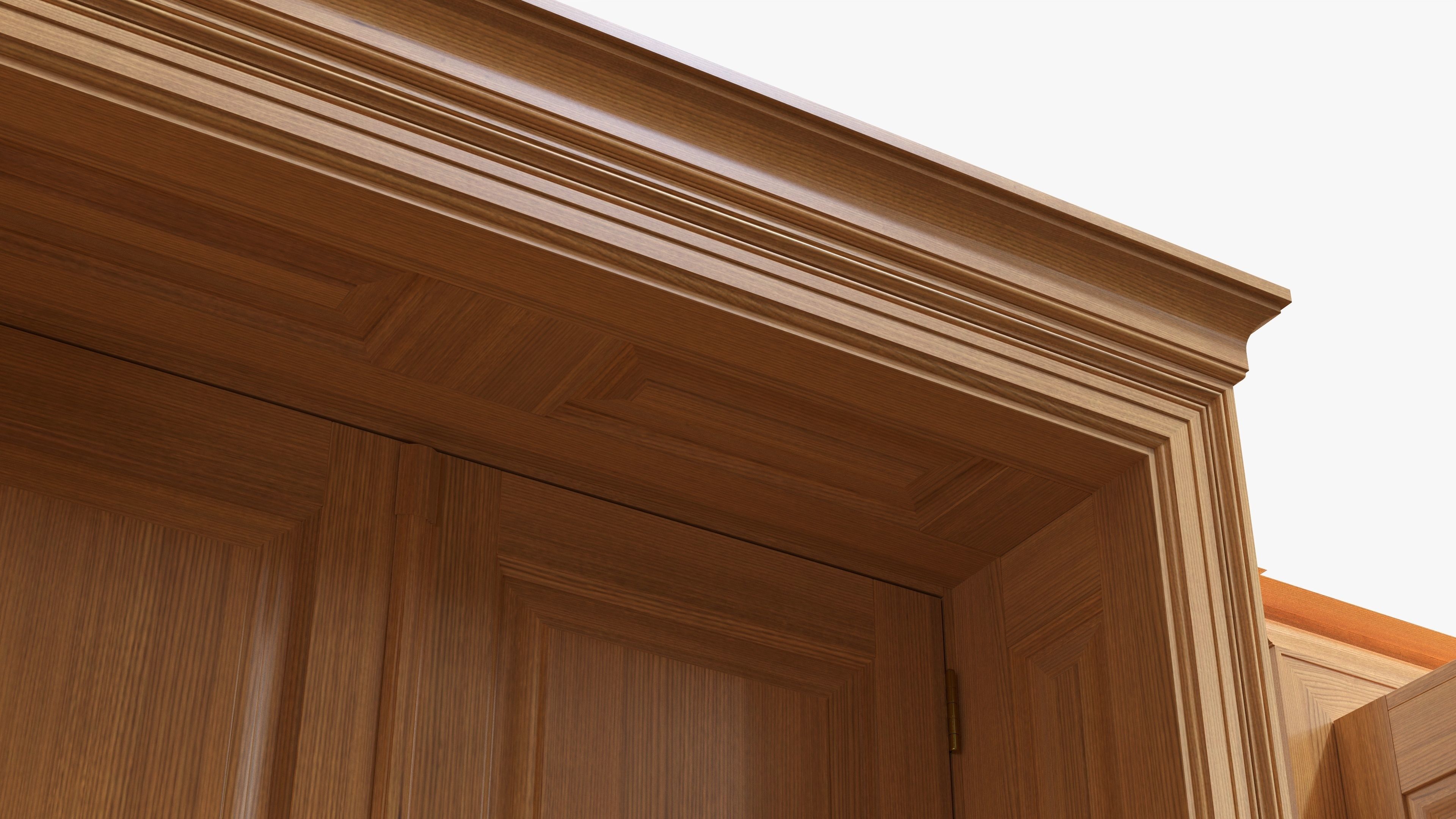 Door classic with portal 01 double 3D model_4