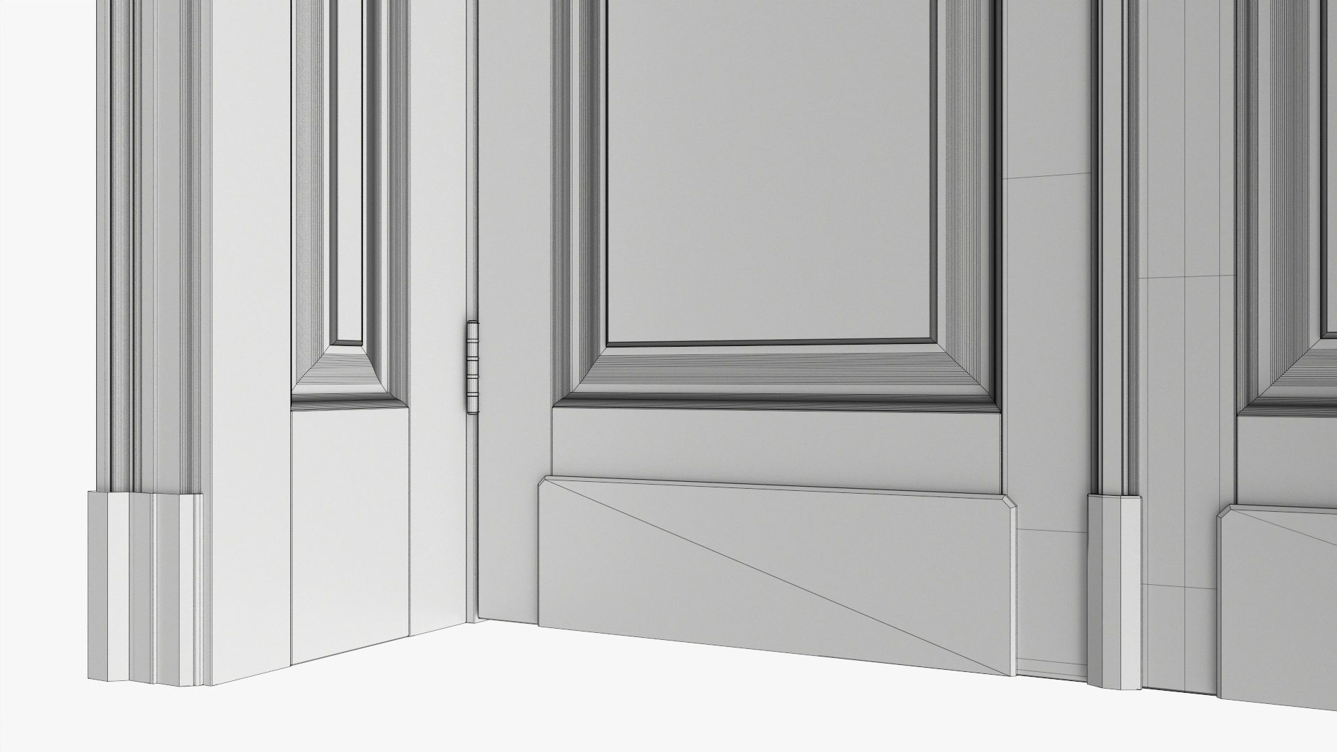 Door classic with portal 01 double 3D model_10