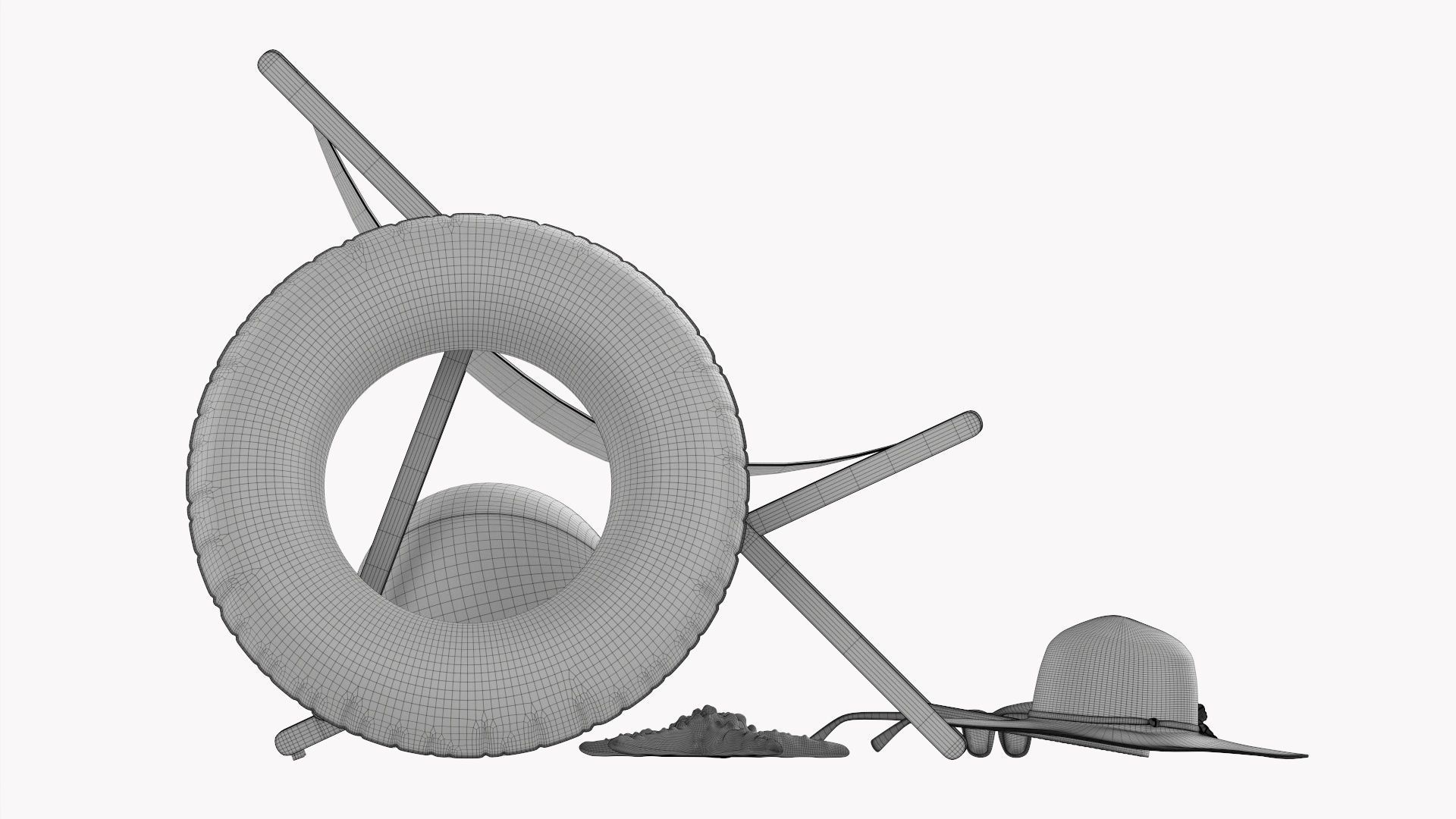 Beach composition 01 red 3D model_10