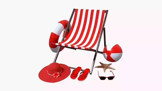 Beach composition 01 red