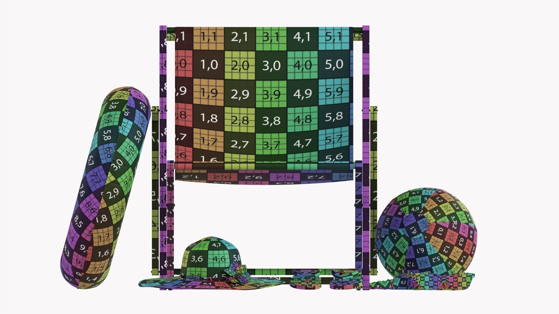 Beach composition 01 red 3D model_15