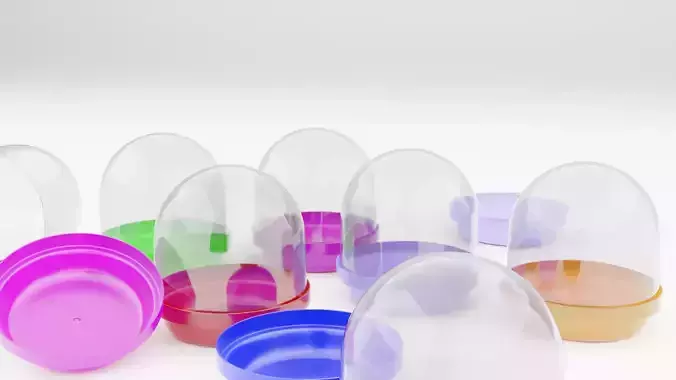 Toy Capsule Low-poly 3D model