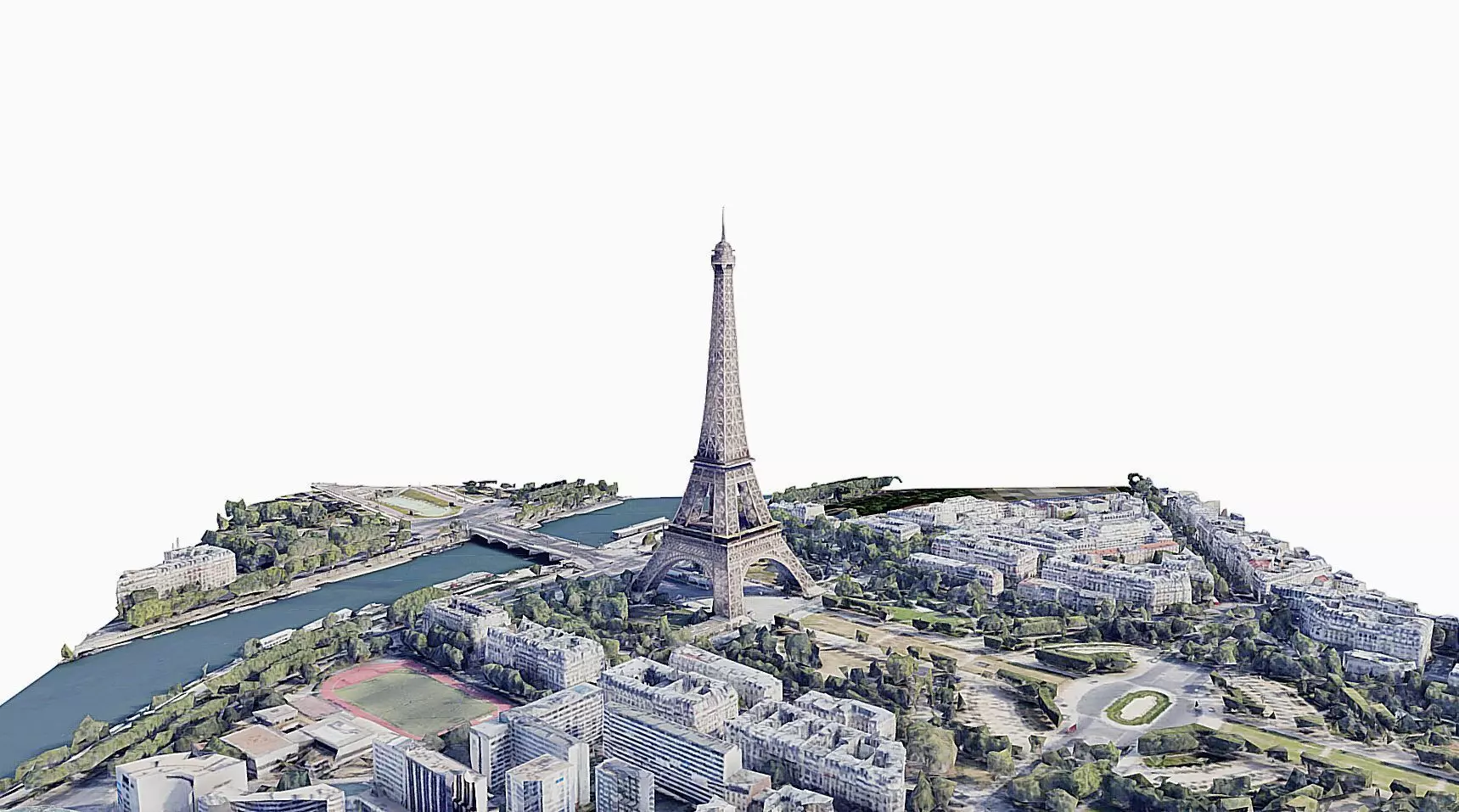 Eiffel Tower Low-poly 3D model