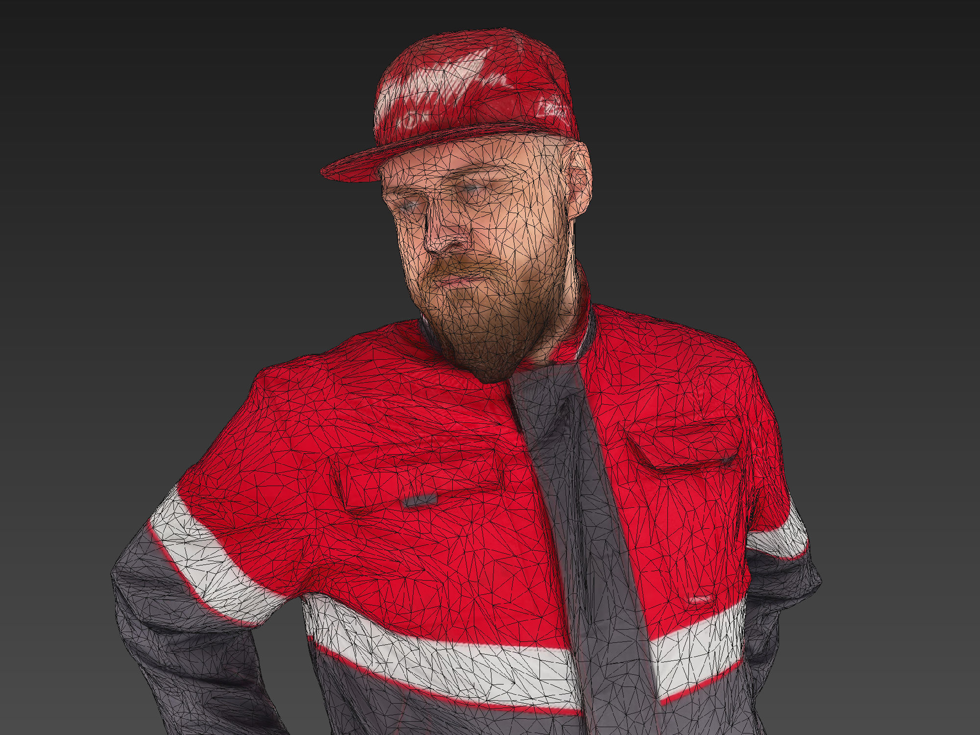 Photorealistic Construction Worker Character 3D model_8