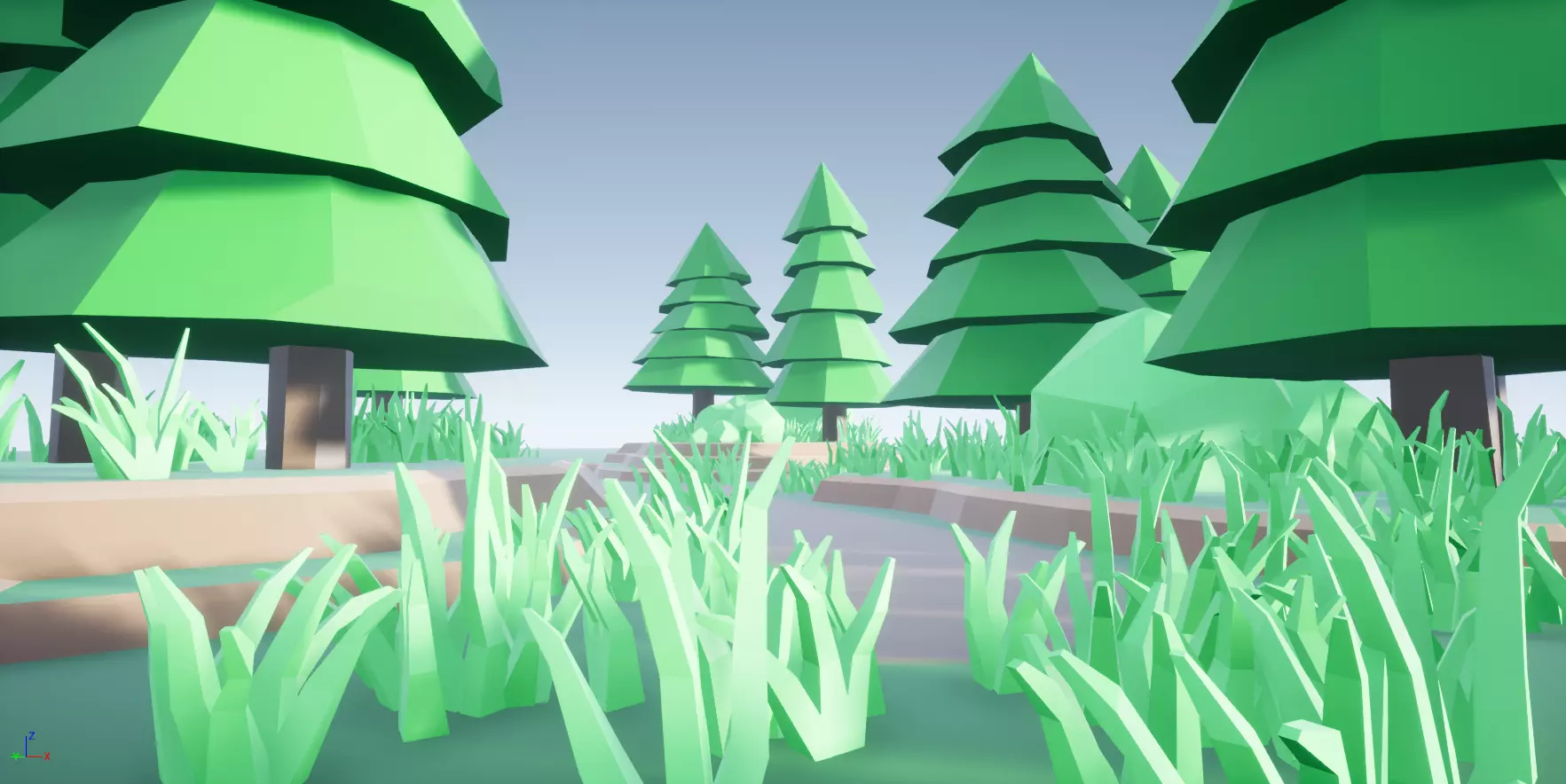 TallLand- LowPoly Forest Bundle Free 3D model_0