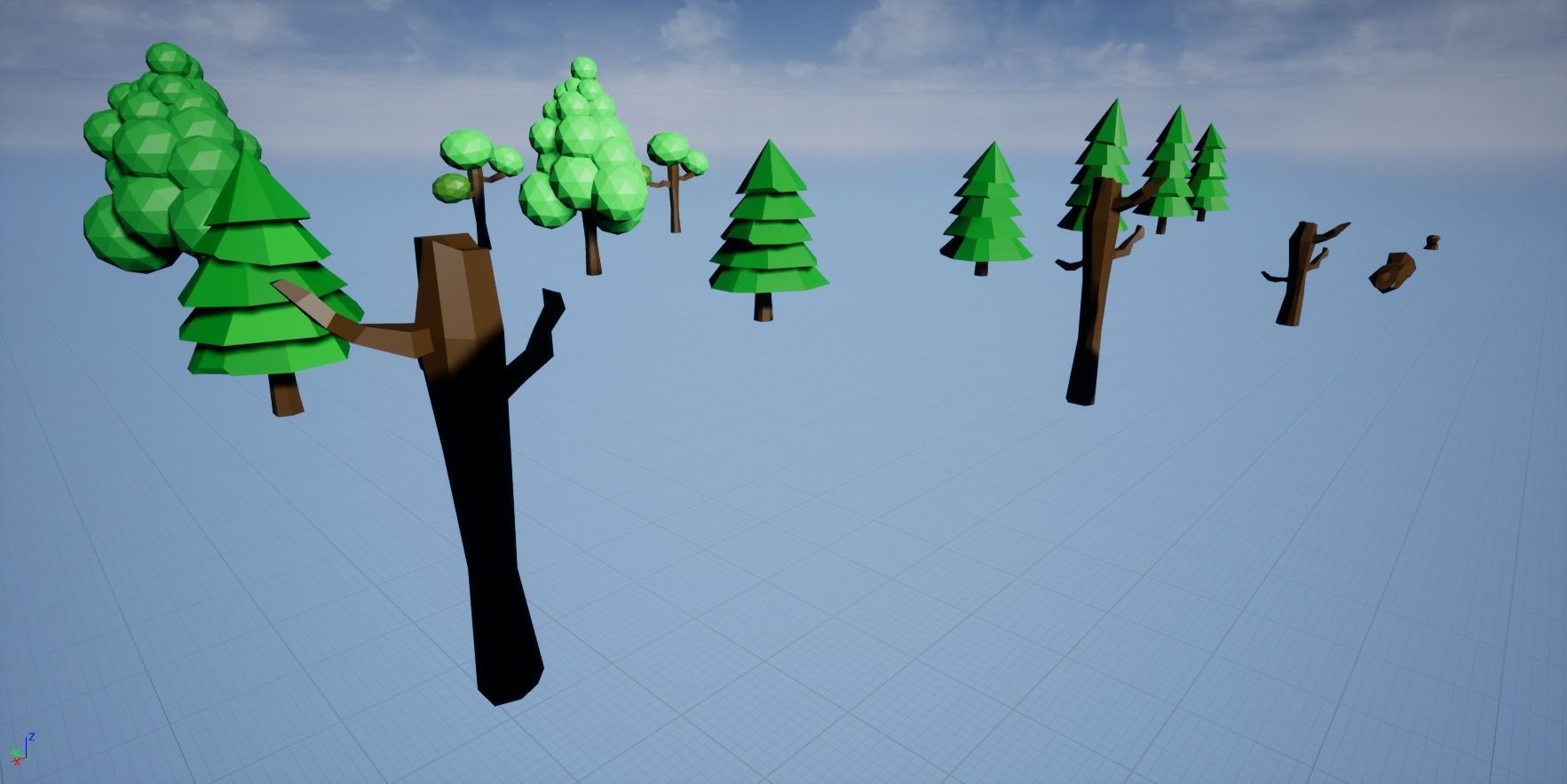 TallLand- LowPoly Forest Bundle Free 3D model_39