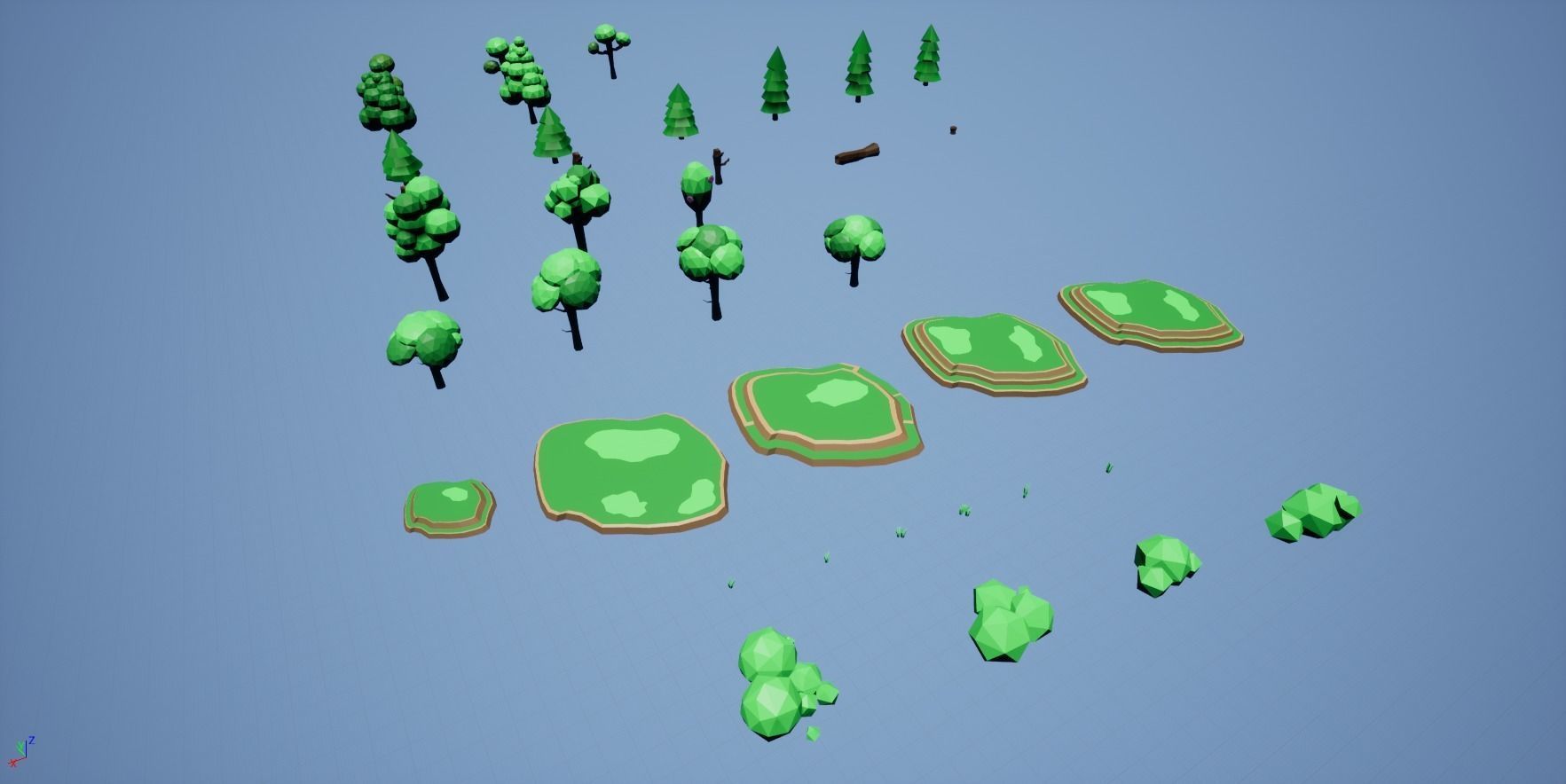 TallLand- LowPoly Forest Bundle Free 3D model_33