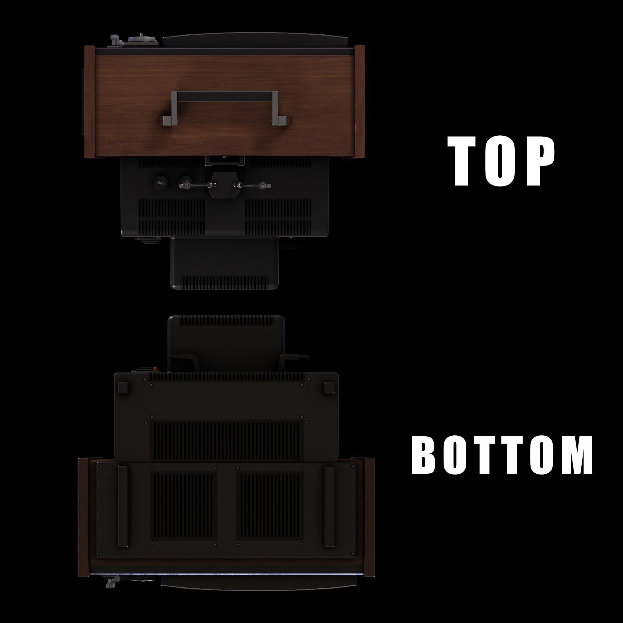 Sony Trinitron CRT TV Low-poly 3D model_8