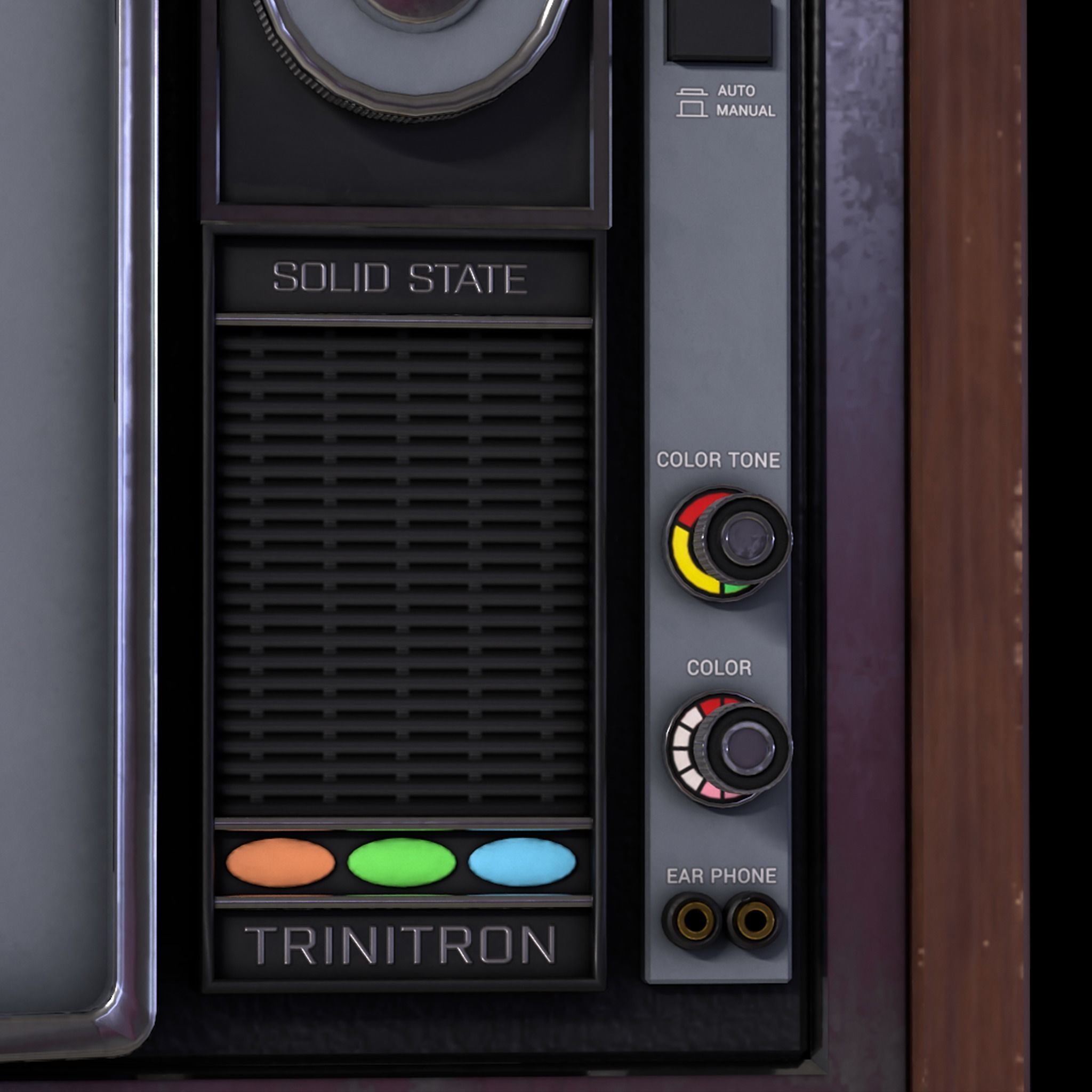 Sony Trinitron CRT TV Low-poly 3D model_7