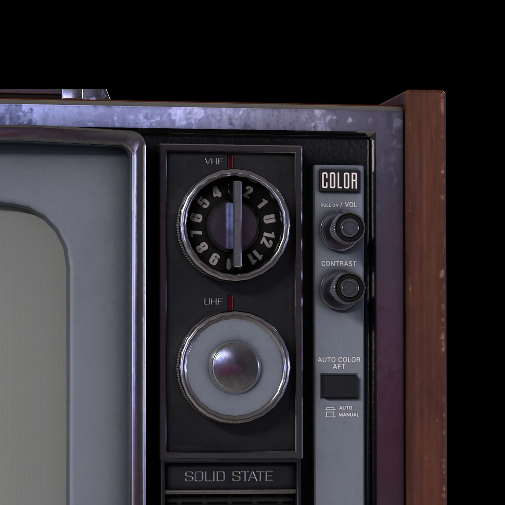 Sony Trinitron CRT TV Low-poly 3D model_6