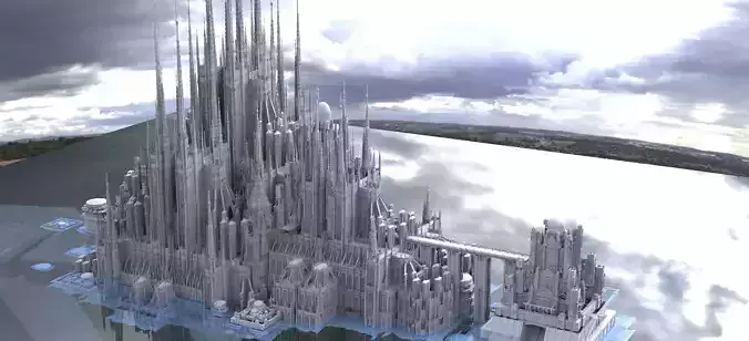 High Fantasy Roman Architecture Kit bash 3D