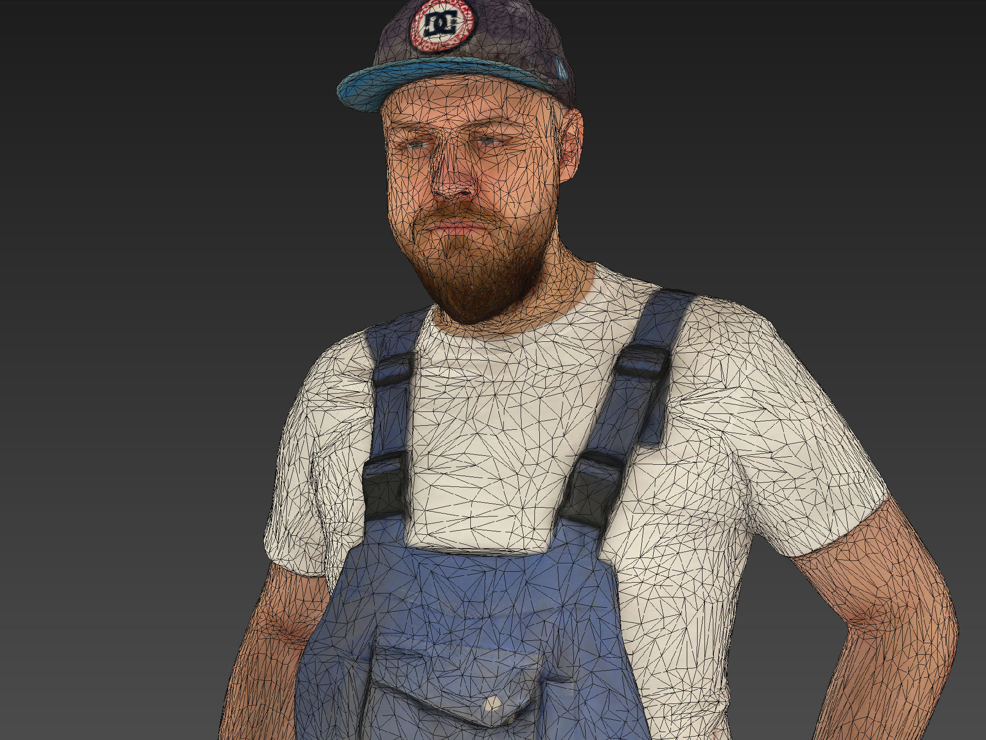 Photorealistic Construction Worker Character 3D model_8