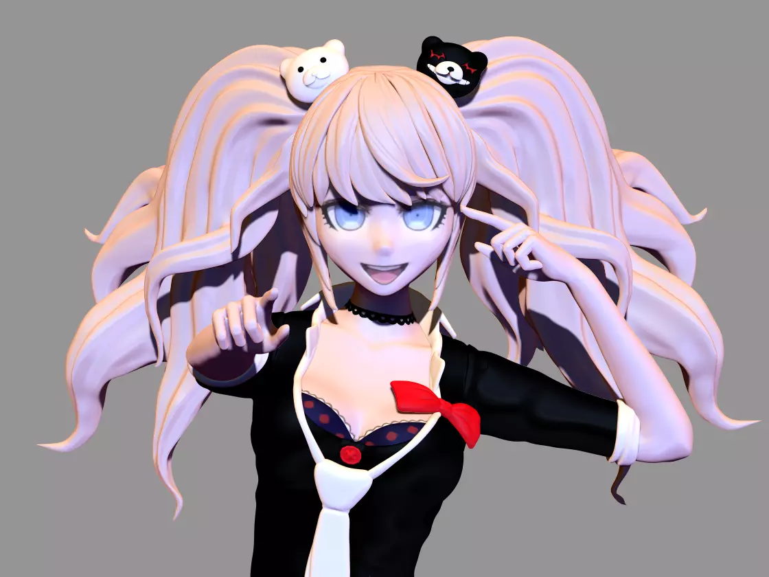 Junko Enoshima Danganronpa 3D print model_0