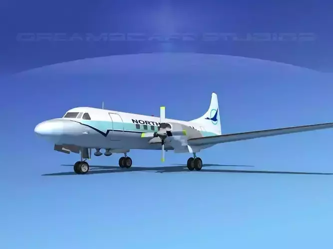 Convair CV-580 North Central 3D model