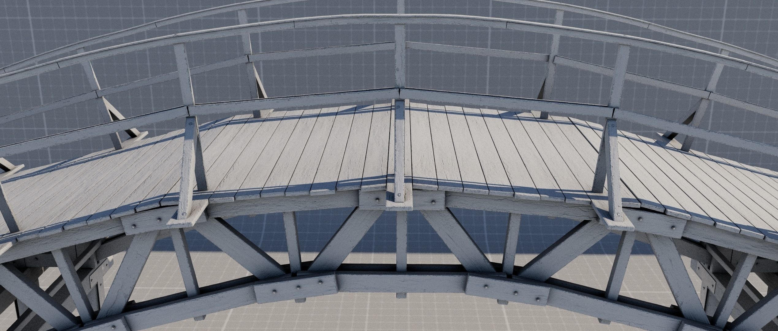 Japanese bridge 3D model_4