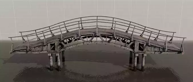 Japanese bridge 3D model