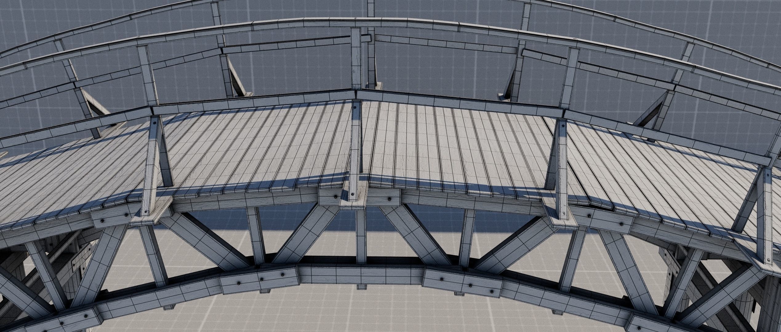 Japanese bridge 3D model_5