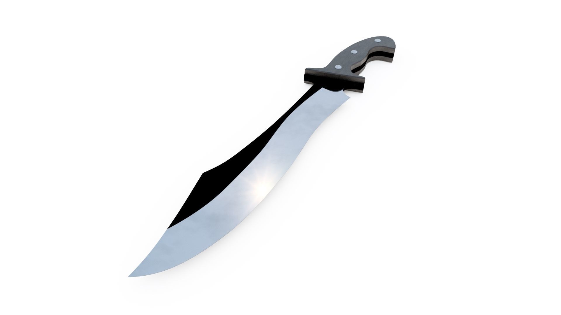 DAGGER samurai sword 3D model_4