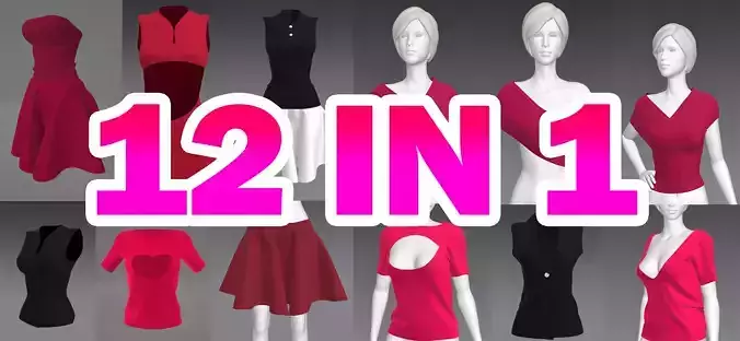 Woman Clothing 12 in1 set 2