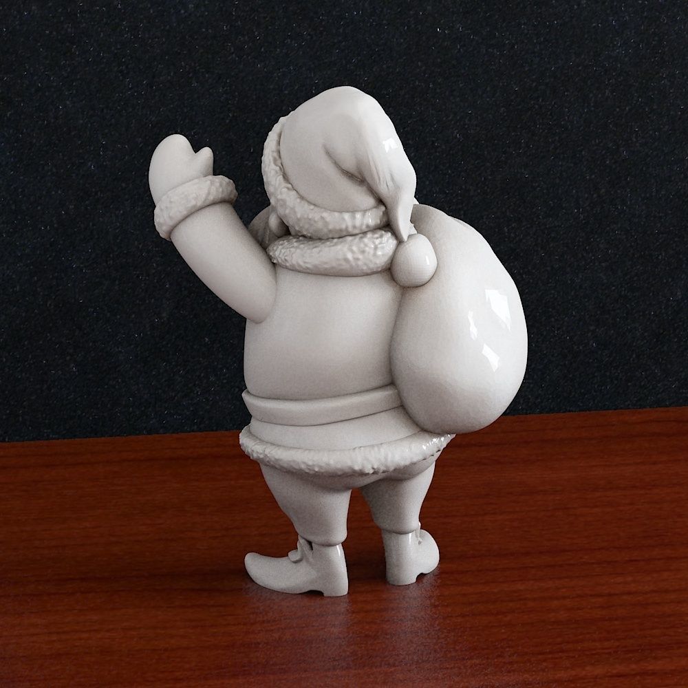 Santa Claus Christmas present 3D print model_1
