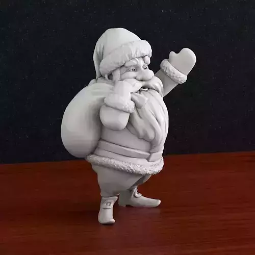 Santa Claus Christmas present 3D print model
