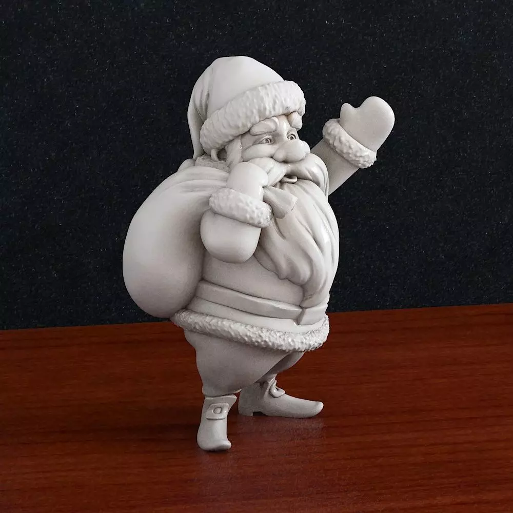 Santa Claus Christmas present 3D print model_0