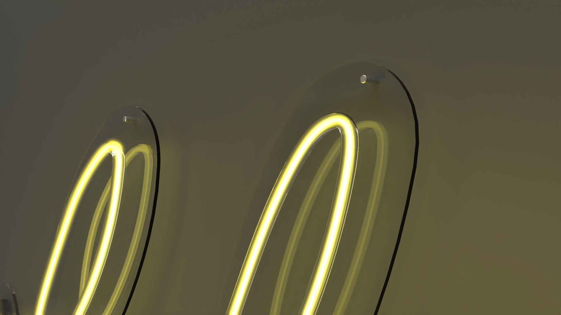 Hola - Neon Sign 3D model_2