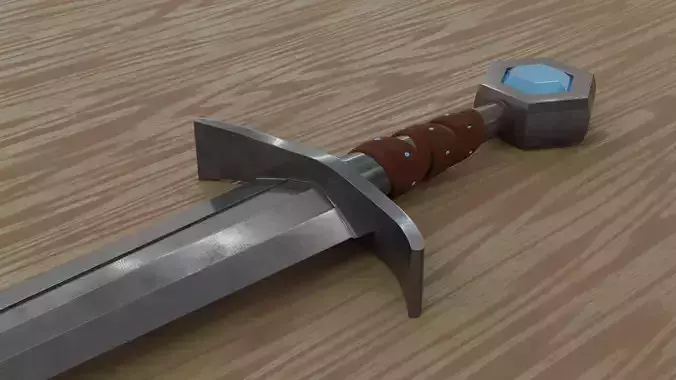 High-poly Iron Sword