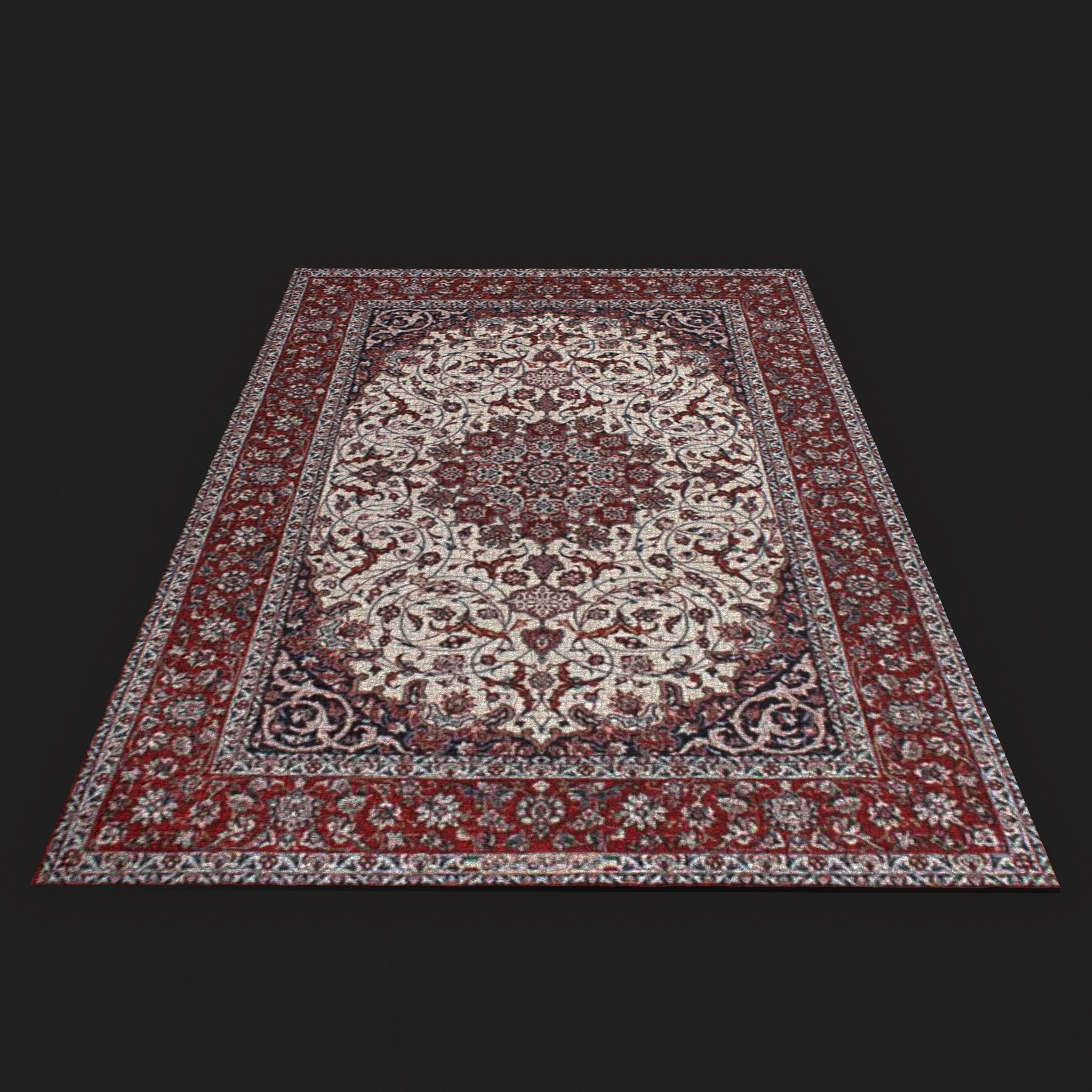 Persian Carpet Design Two Low-poly 3D model_9