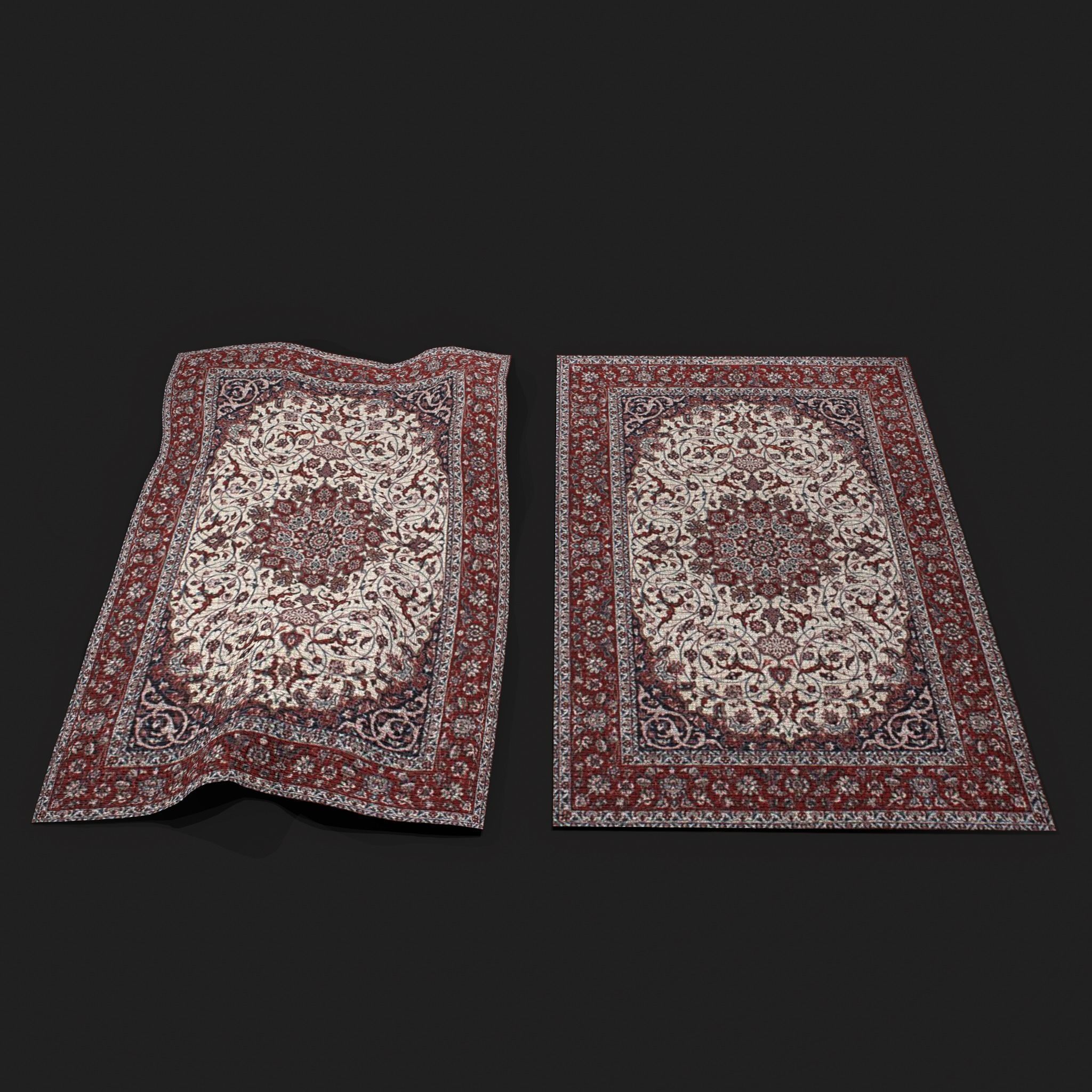 Persian Carpet Design Two Low-poly 3D model_26
