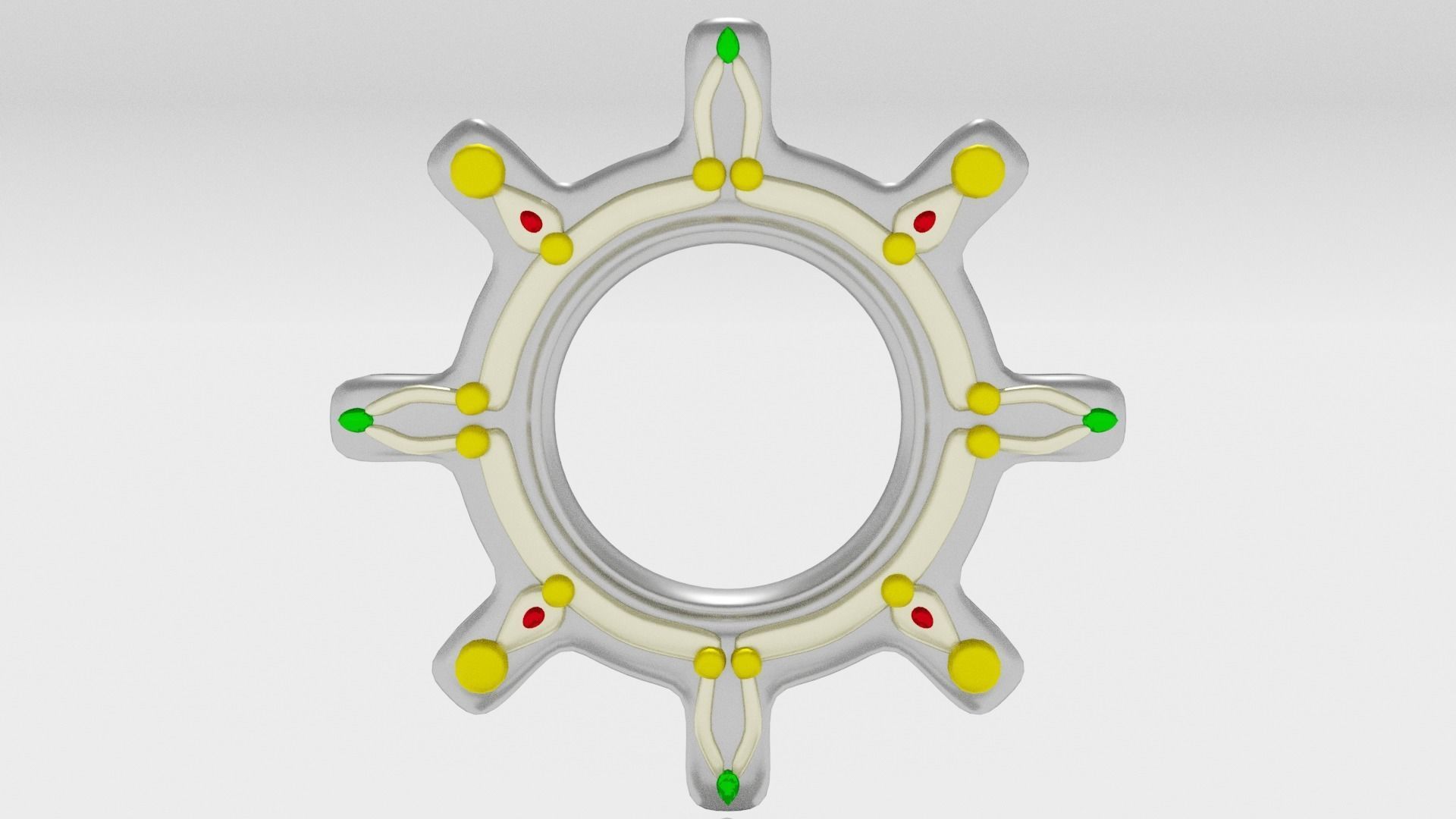 Stylized PBR gear 3D model_1