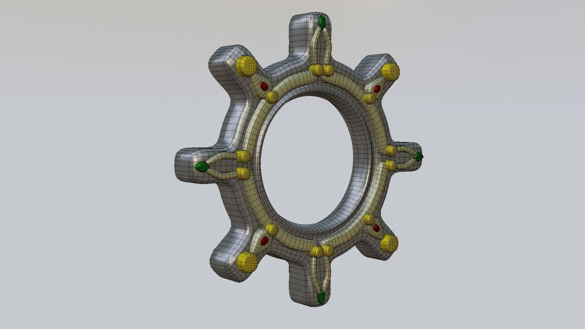 Stylized PBR gear 3D model_3