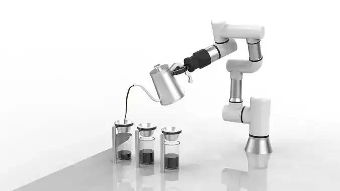 Industrial Robot arm Coffee Robot beaker 3D model 3D model