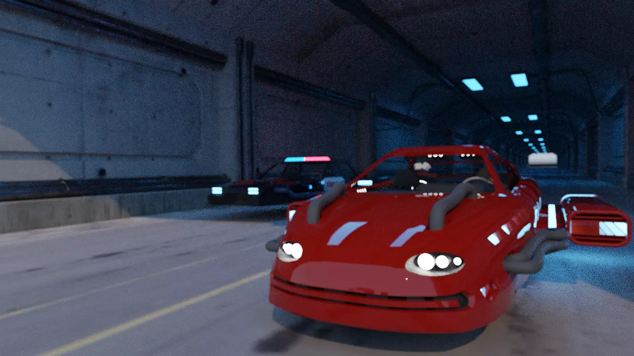 Supra and Cop car Ship version 3D model