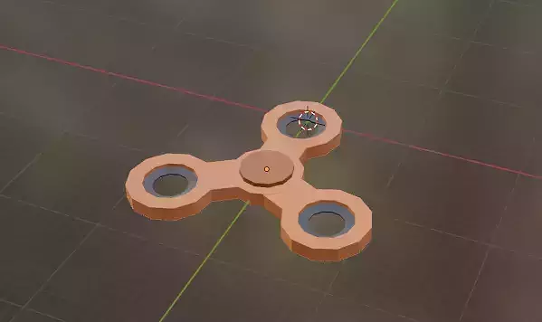 Fidget spinner Low-poly 3D model